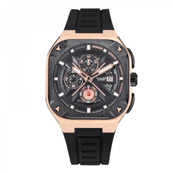 Balmer B-8819MCT-BRG-4 Rosegold Black Rubber